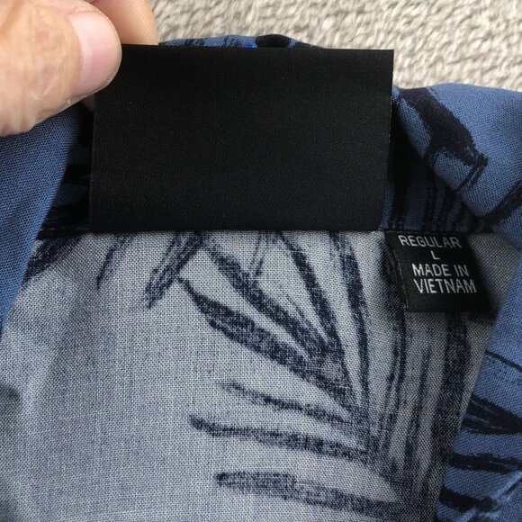 Harley-Davidson Mens Hawaiian Shirt Large Short Sleeve Blue Casual Moto Leaf Y2K - Picture 10 of 14